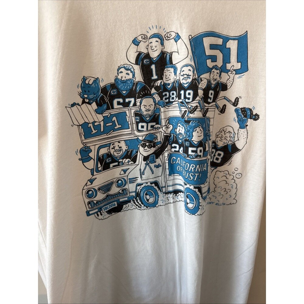 Carolina Panthers 2015 Superbowl 50 Next Level T-Shirt Size M by Joey Ellis HTF